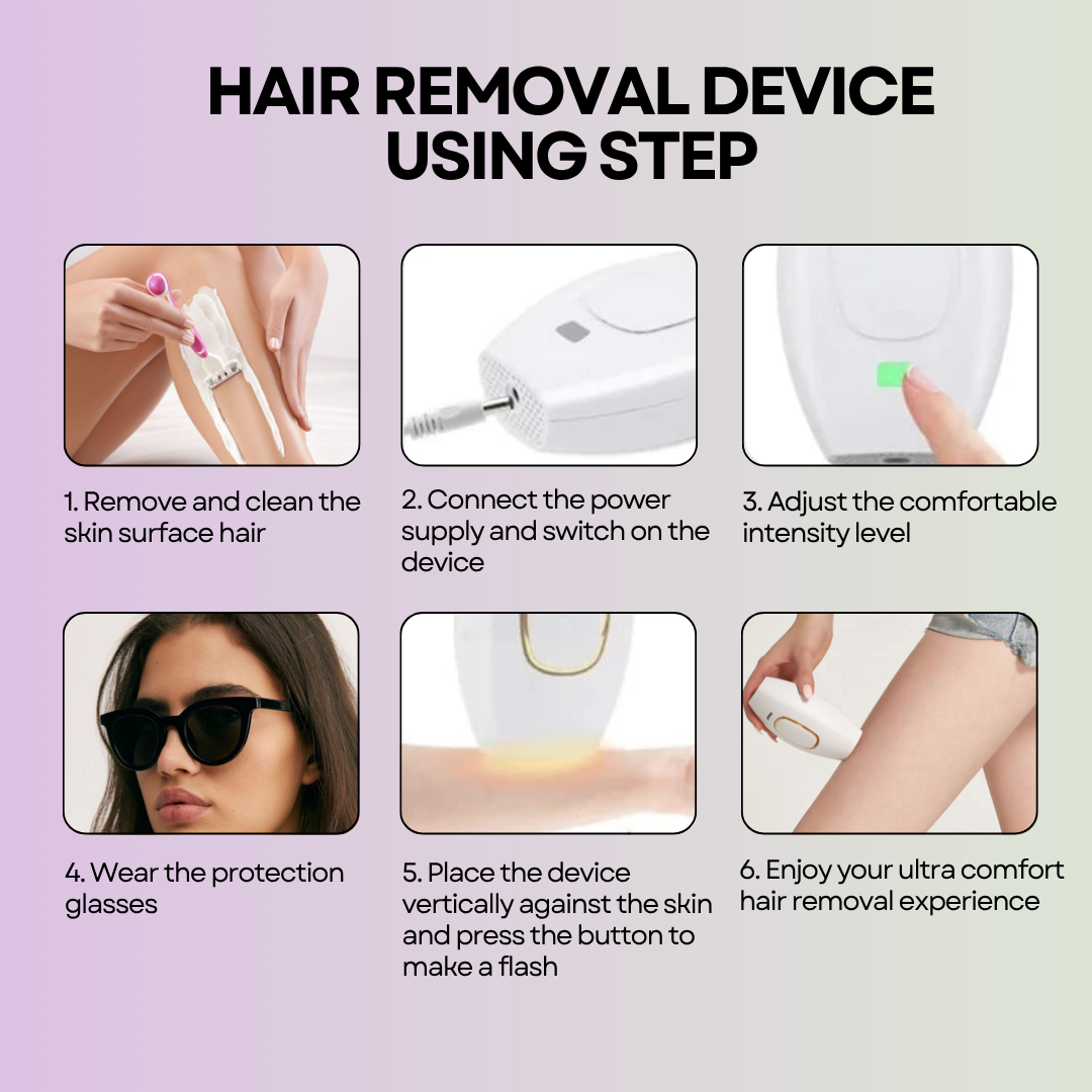 Laser hair removal device at home
